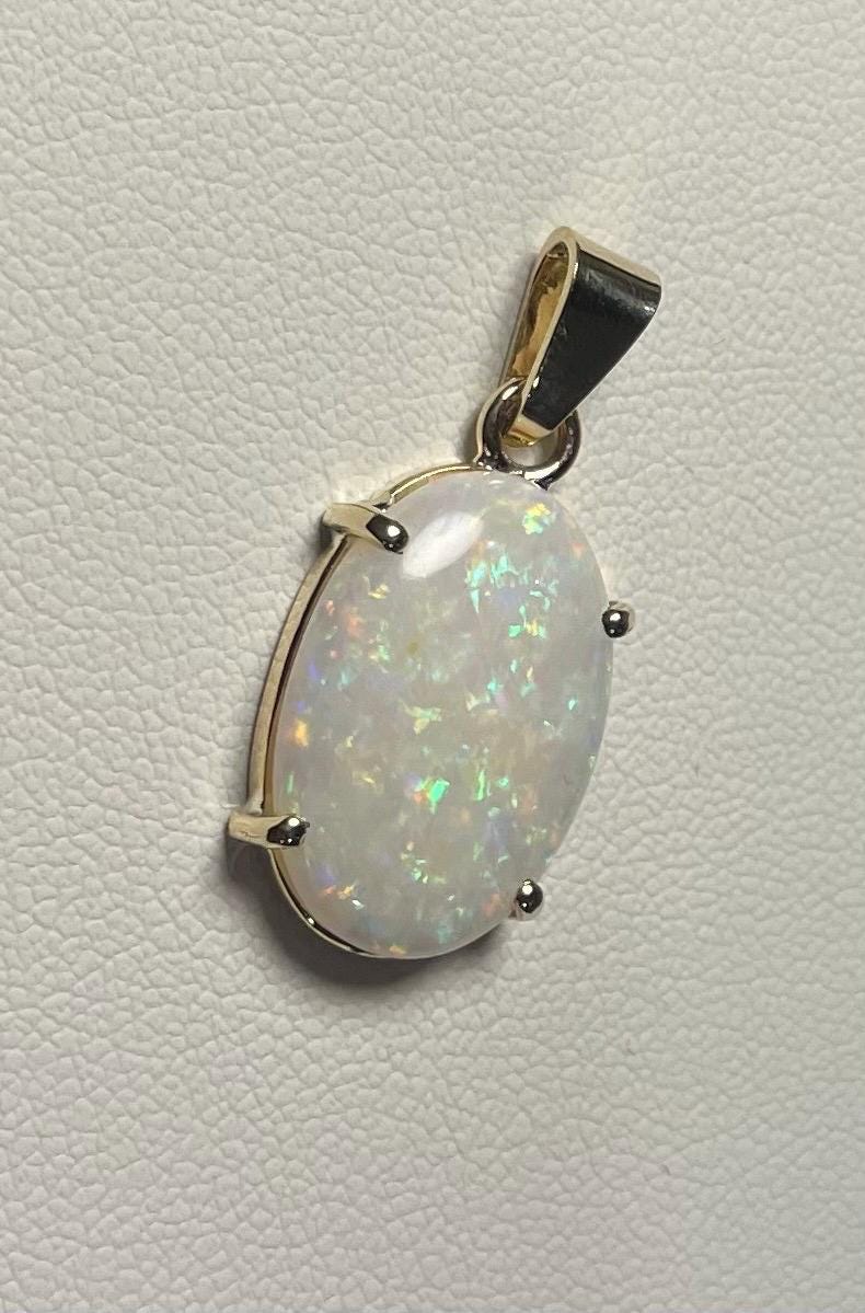 Classic Rainbow Opal Pendant