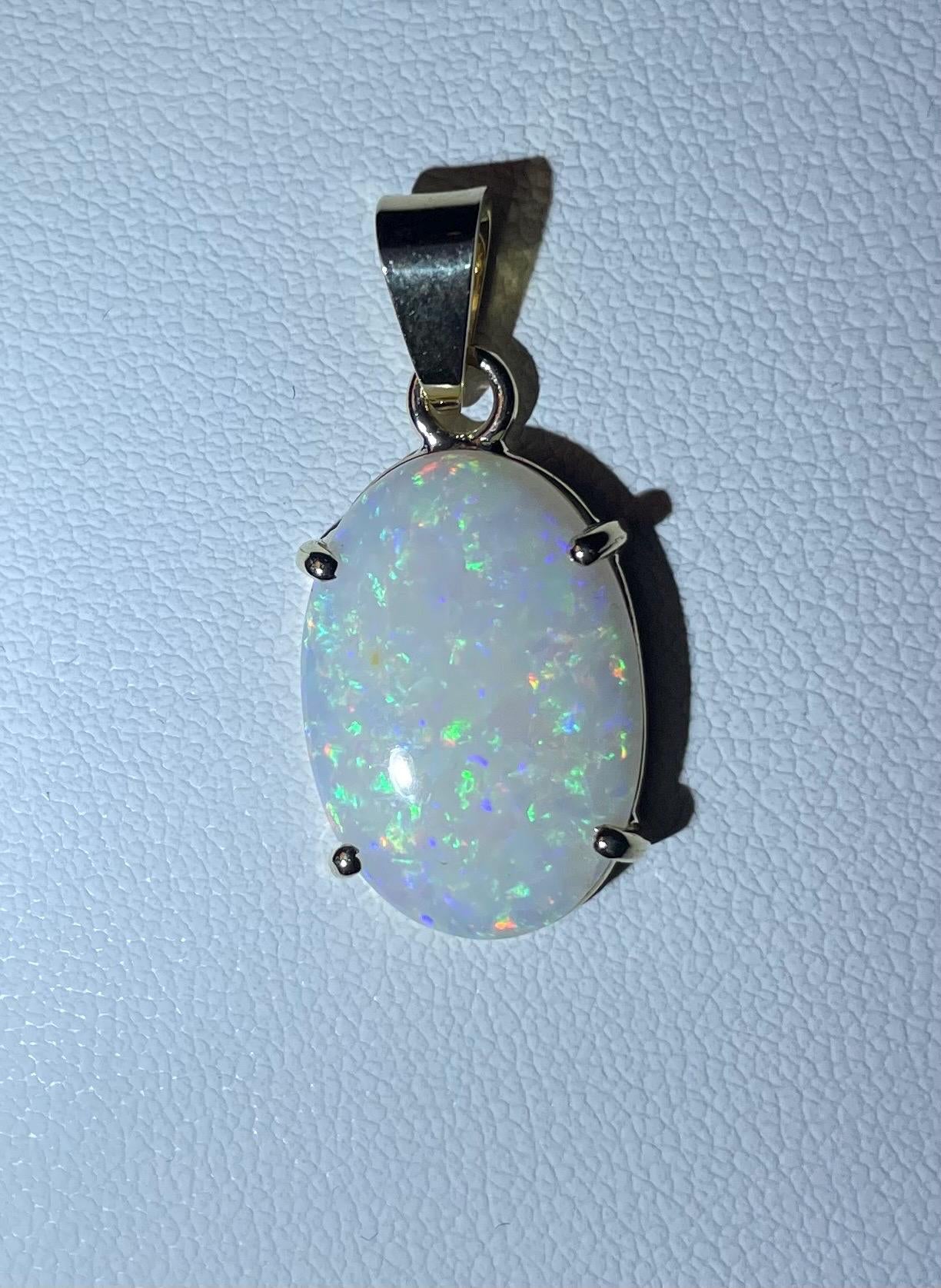 Classic Rainbow Opal Pendant