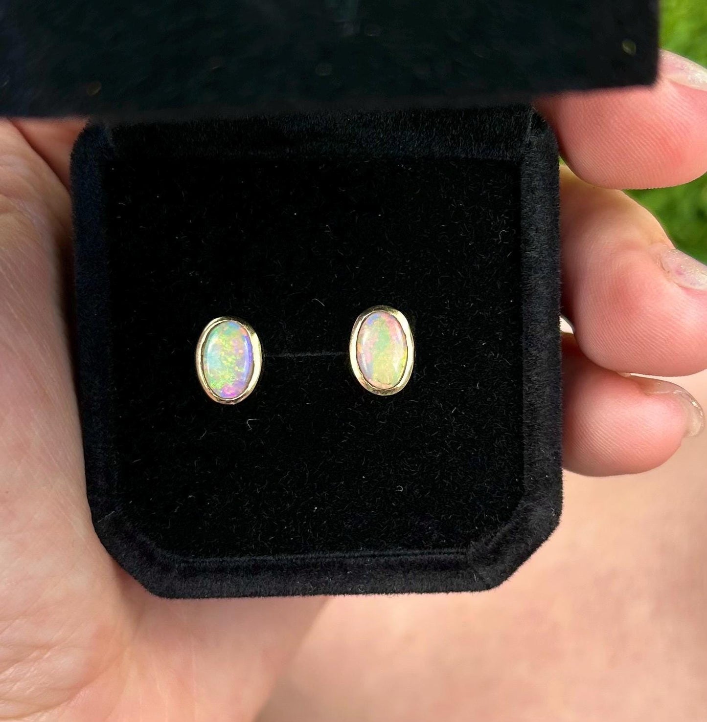 Crystal Australian Opal Stud Earrings
