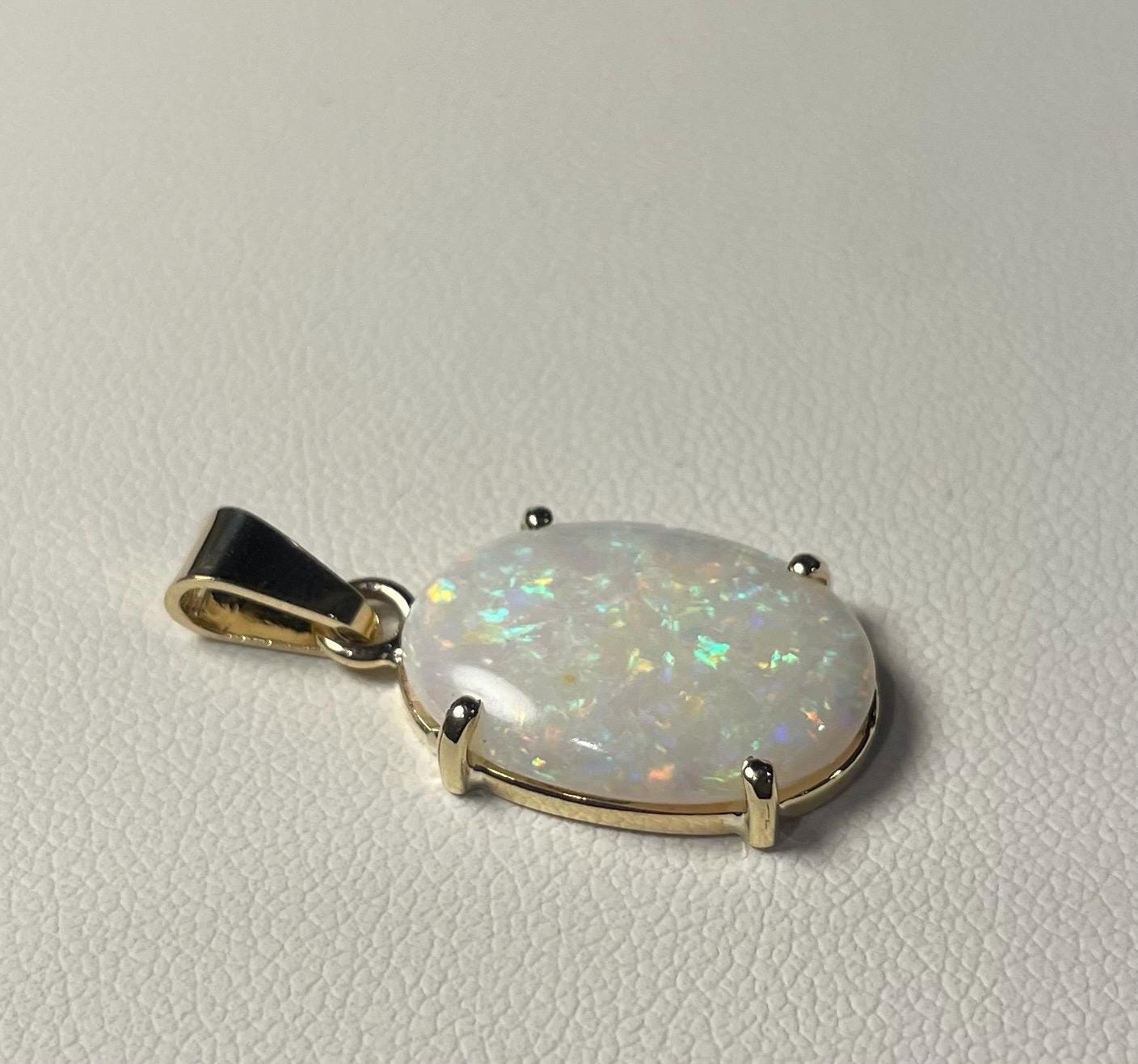 Classic Rainbow Opal Pendant