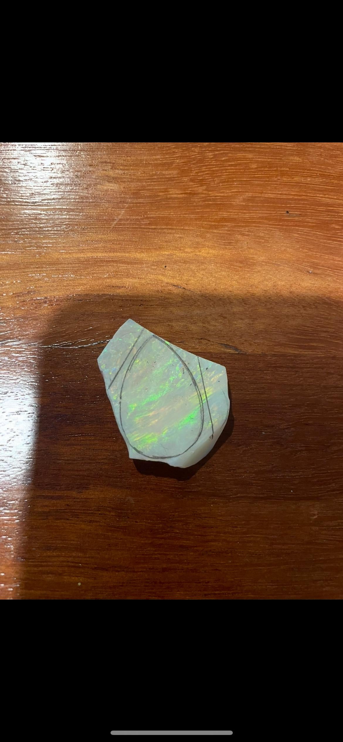 Australian Honey Opal Crystal Ring